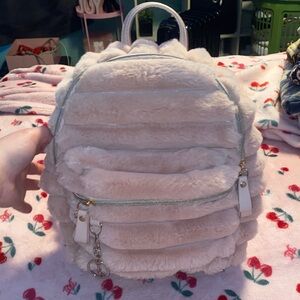 Icing Soft Cream Faux Fur Backpack